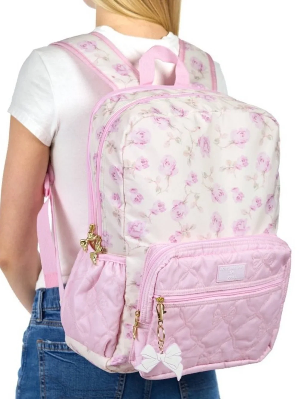 LoveShackFancy x Target - Yoobi Ribbon Rosa Backpack Sterling Dusk